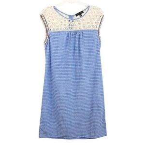 Spencer Jeremy Chambray Lace Embroidered Dress